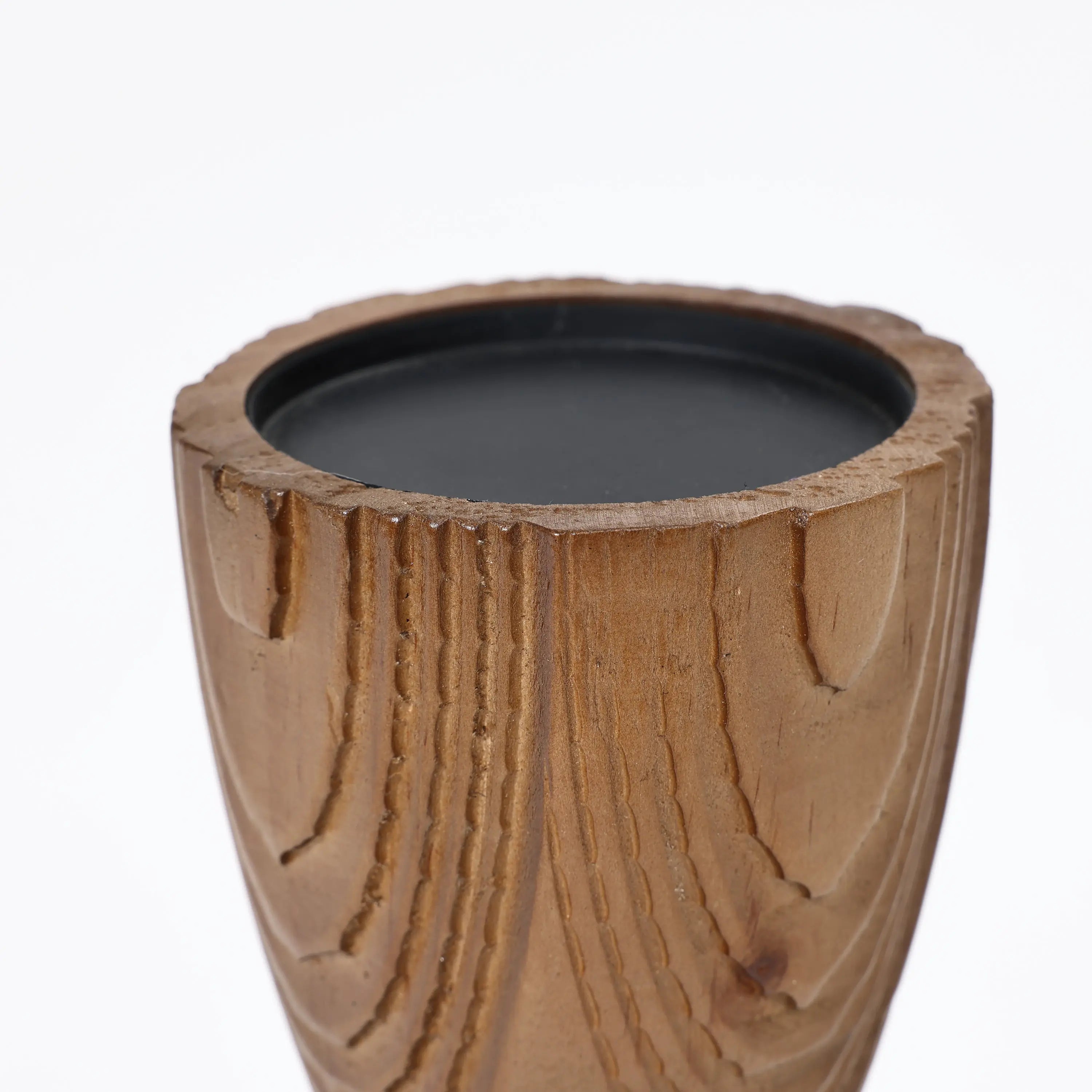 Wood candle holder, set of 3 - Image 5