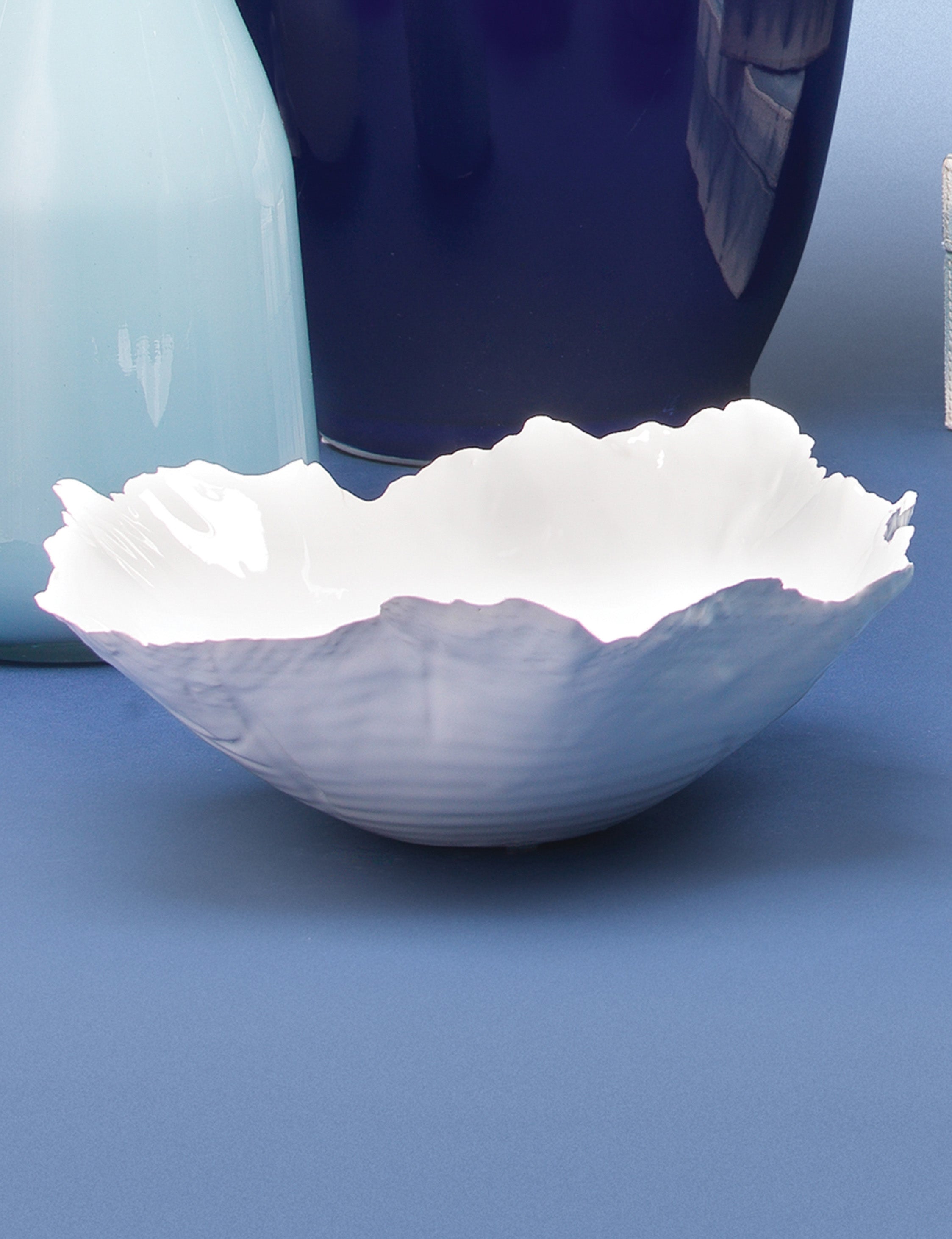 Floral Sculptural Organic Bowl - Brown - Image 6