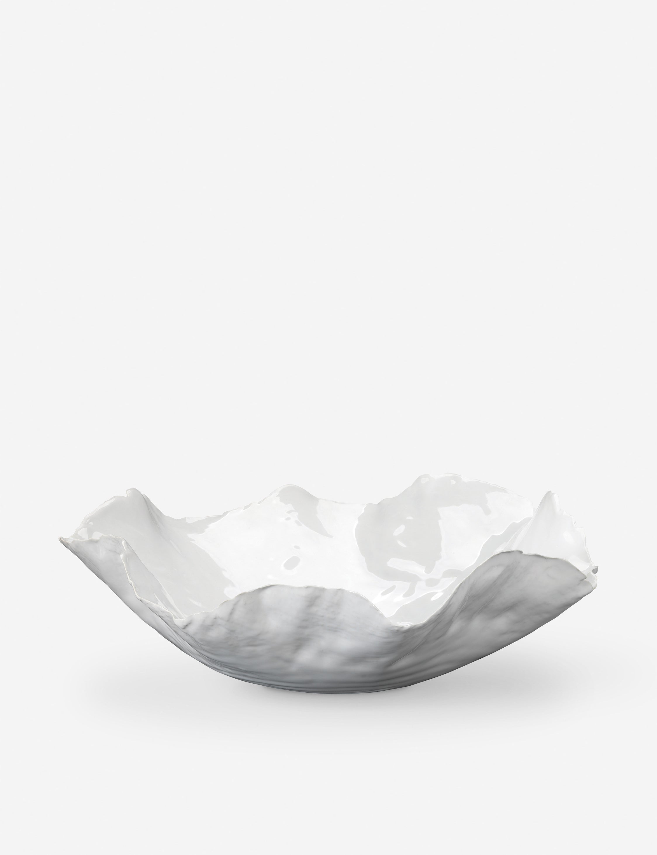 Floral Sculptural Organic Bowl - Brown - Image 4
