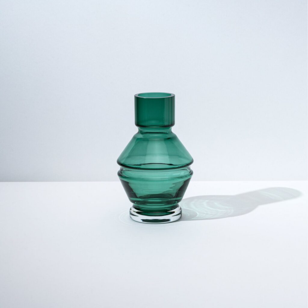 Bristol Green Small Tiered Glass Vase