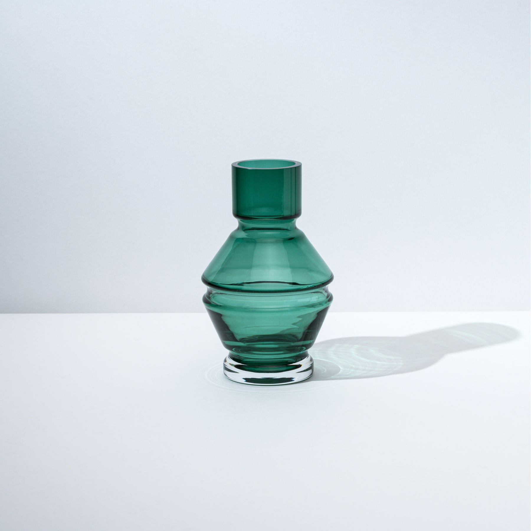 Bristol Green Small Tiered Glass Vase