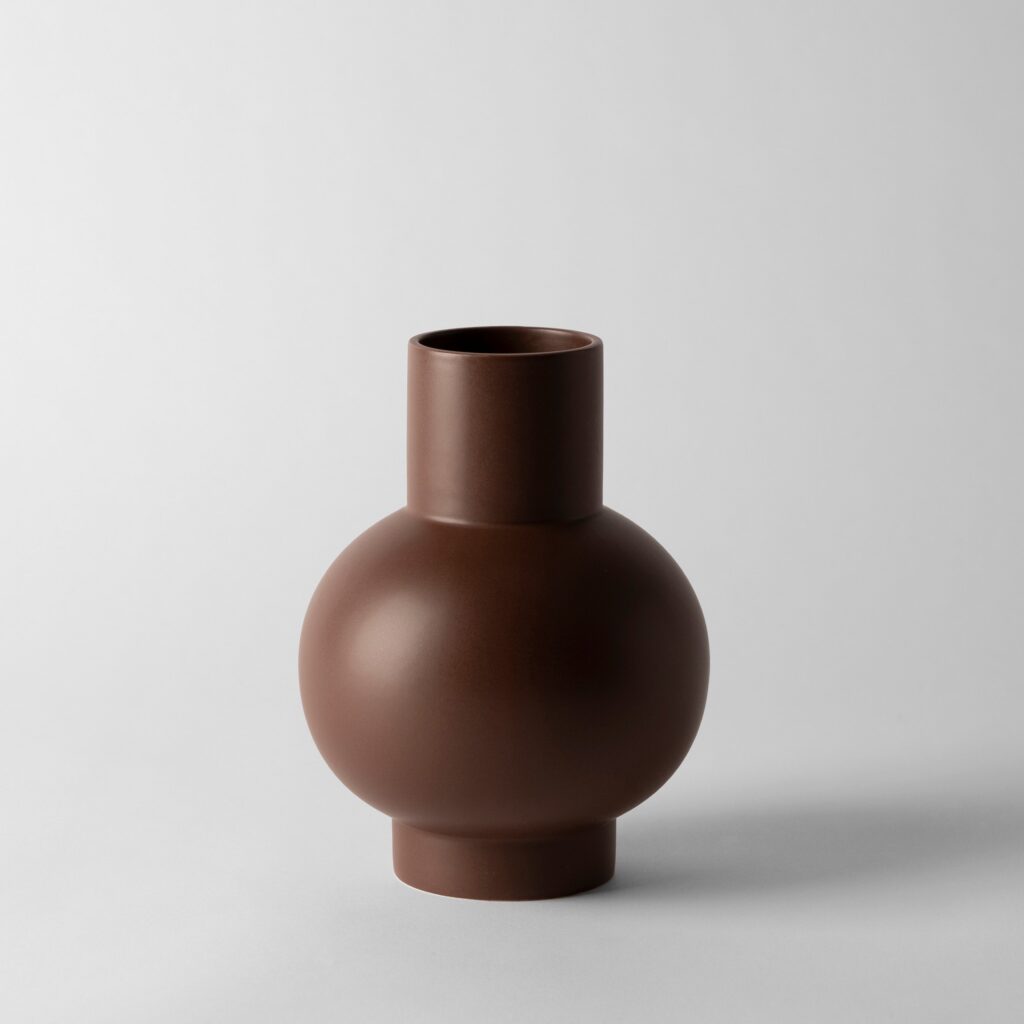 Large Chocolate Globe Bottle Vase