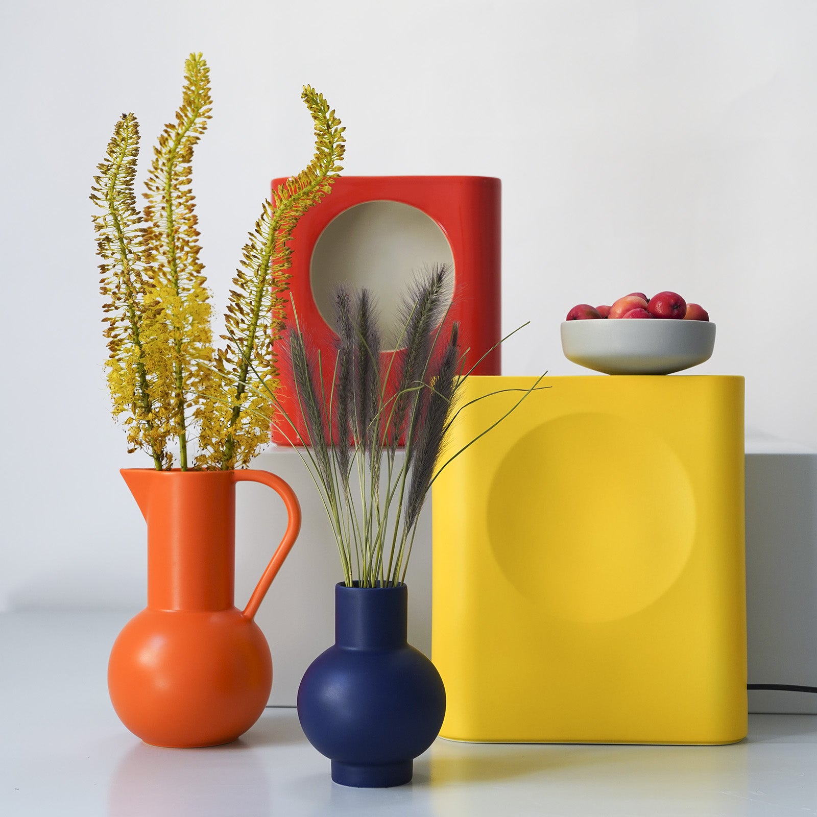 Blue Small Globe Bottle Vase - Image 3