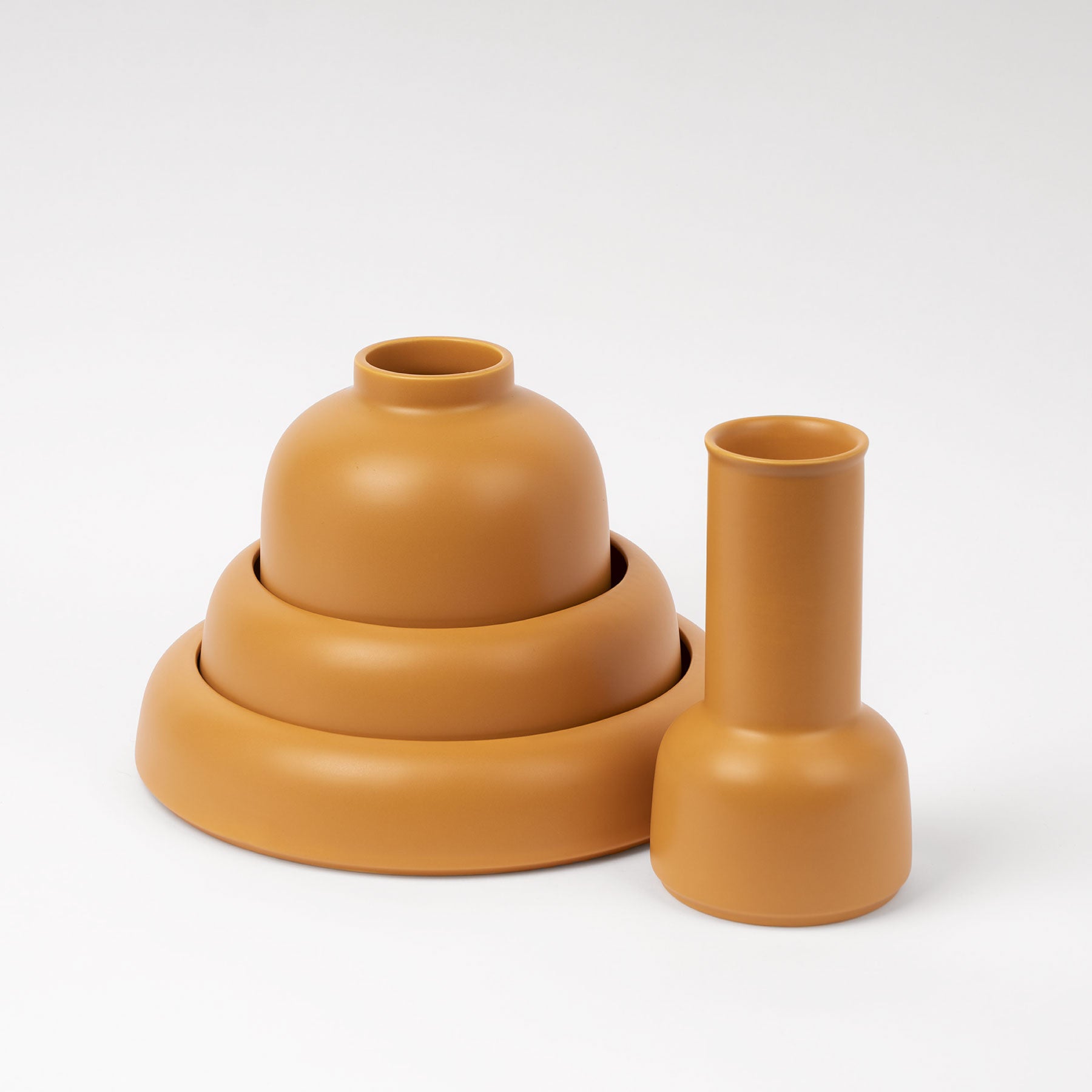 Mustard Rounded Dome Vase - Image 4