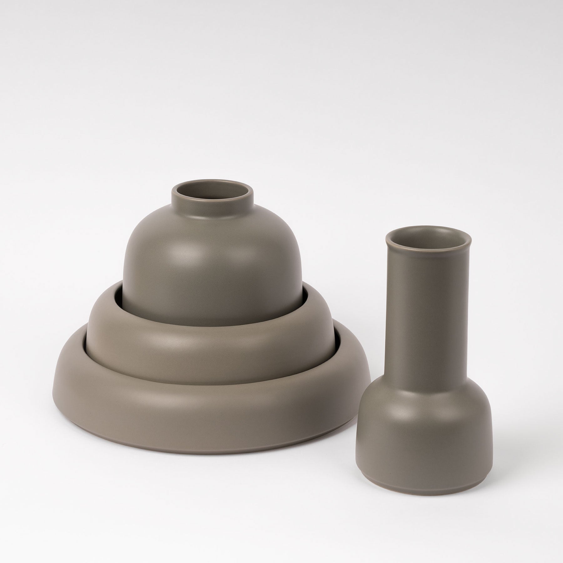 Smoke Green Rounded Dome Vase - Image 4